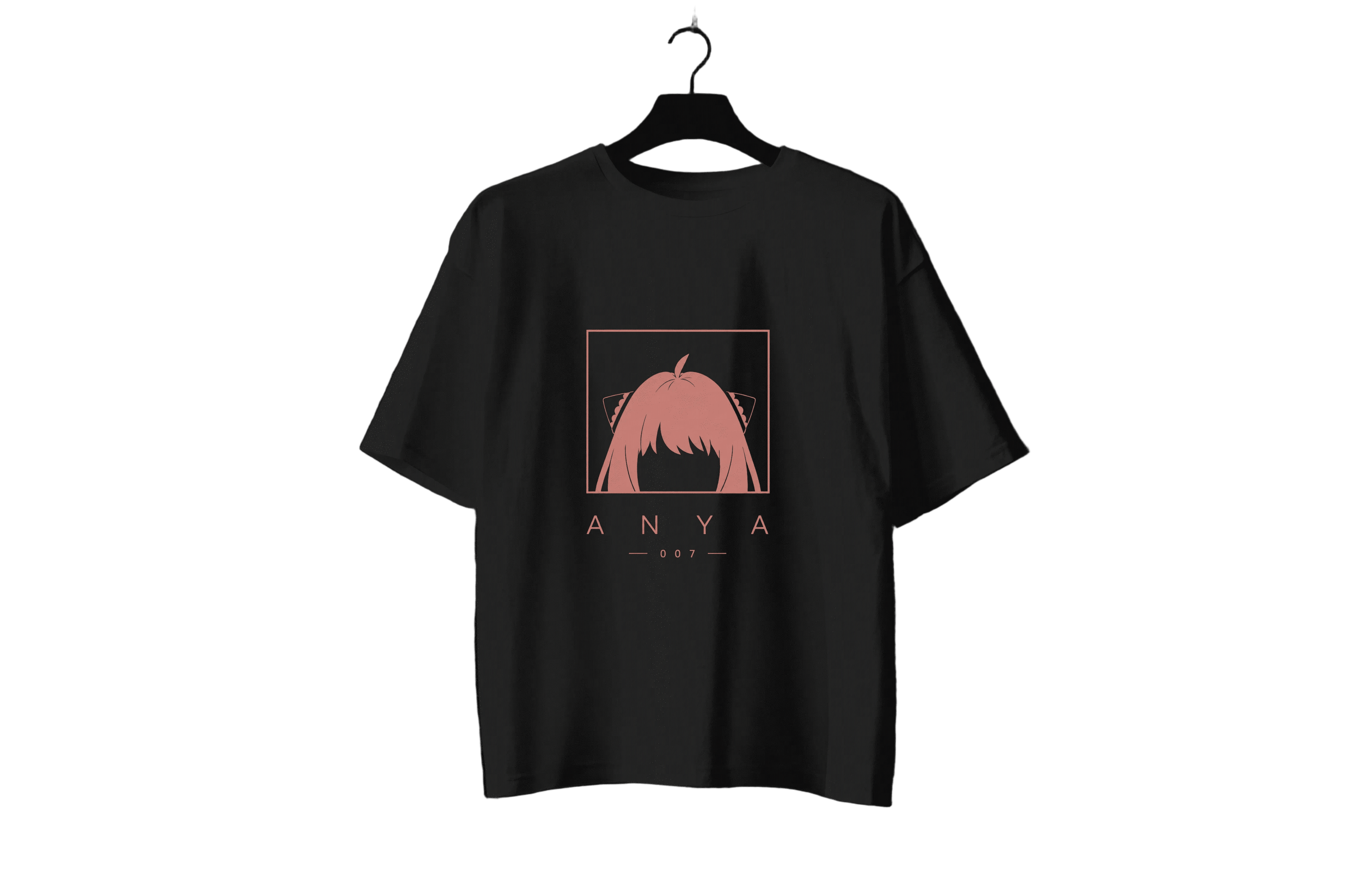 Anya Oversized T-Shirt - Black front view