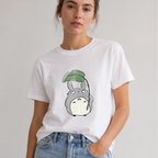 Ghibli Art Oversized T-Shirt - White
