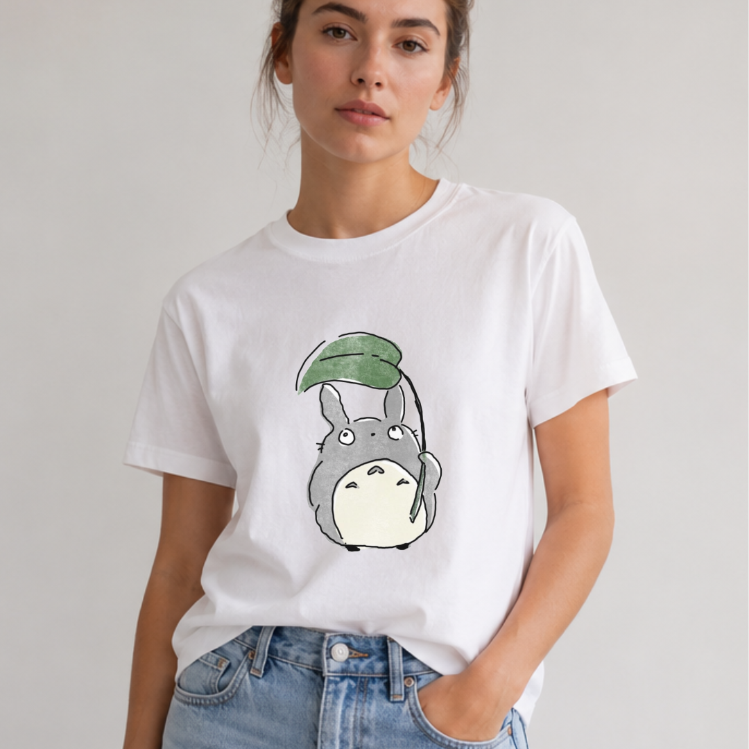 Ghibli Art Oversized T-Shirt - White