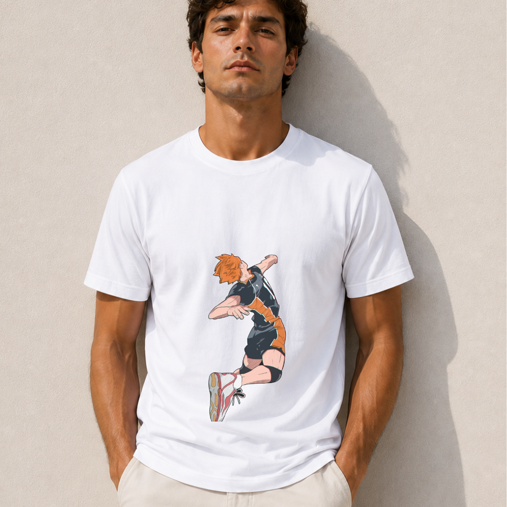 Hinata Spiking Oversized T-Shirt - Black