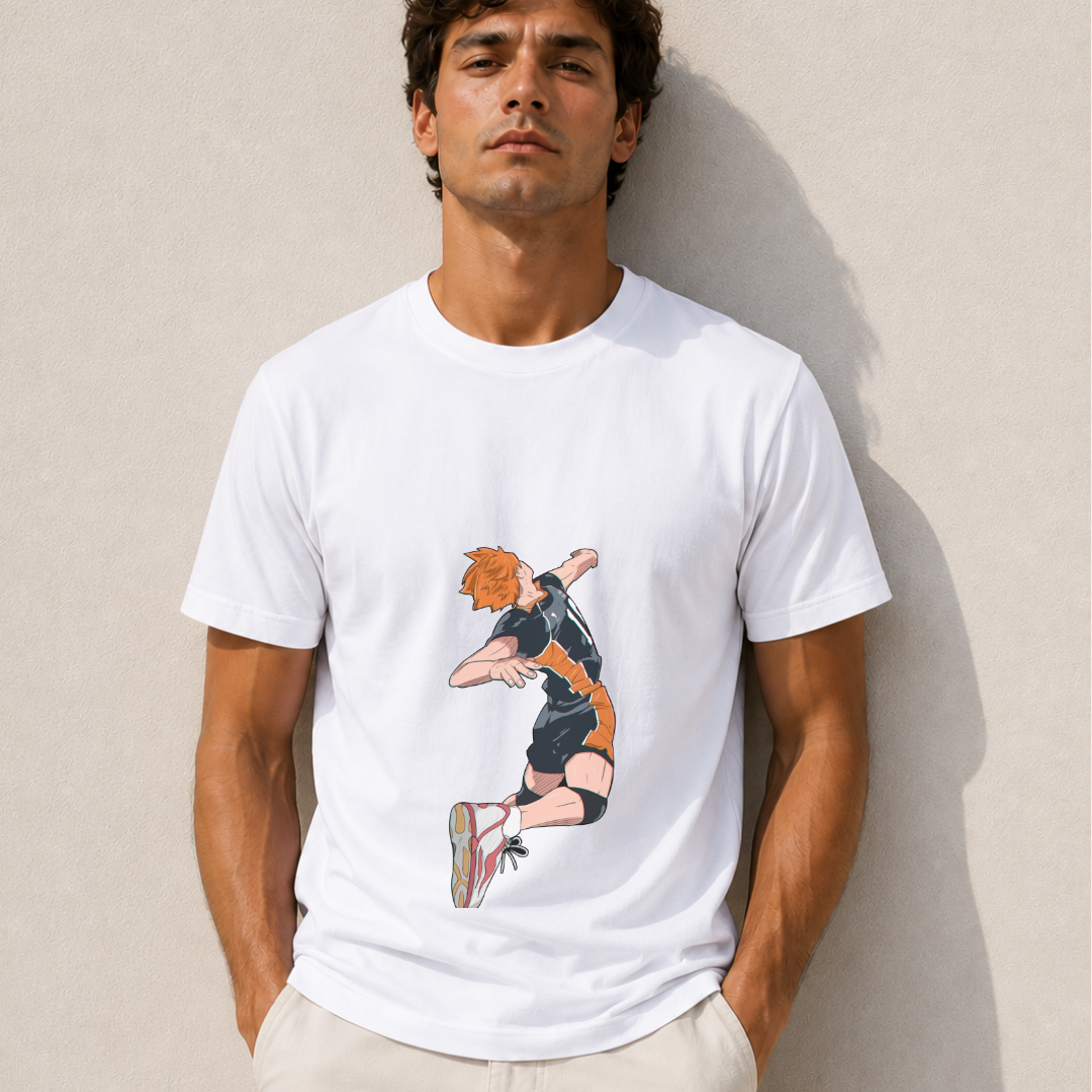 Hinata Spiking Oversized T-Shirt - Black