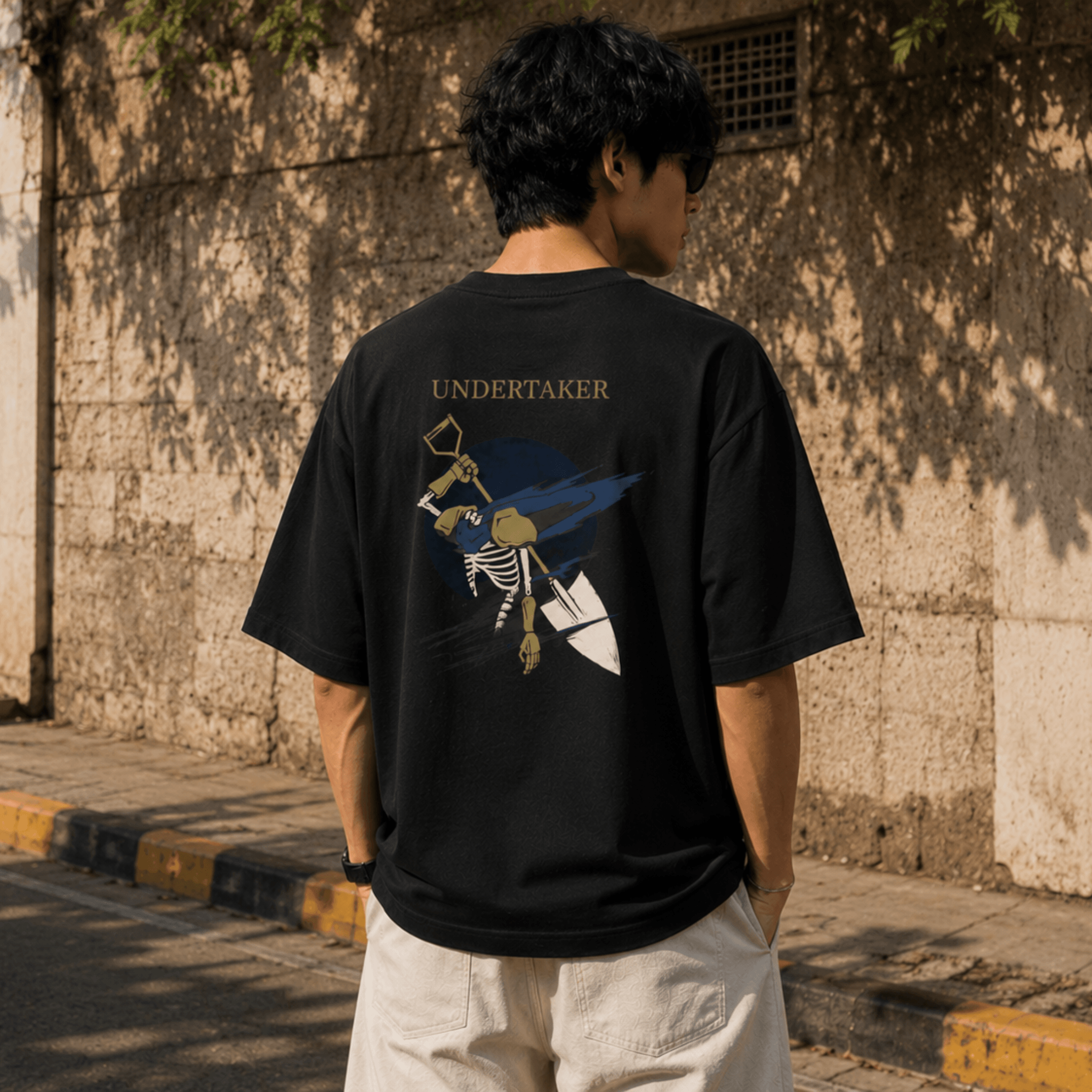 Eighty-Six Oversized T-Shirt - Black front left chest view
