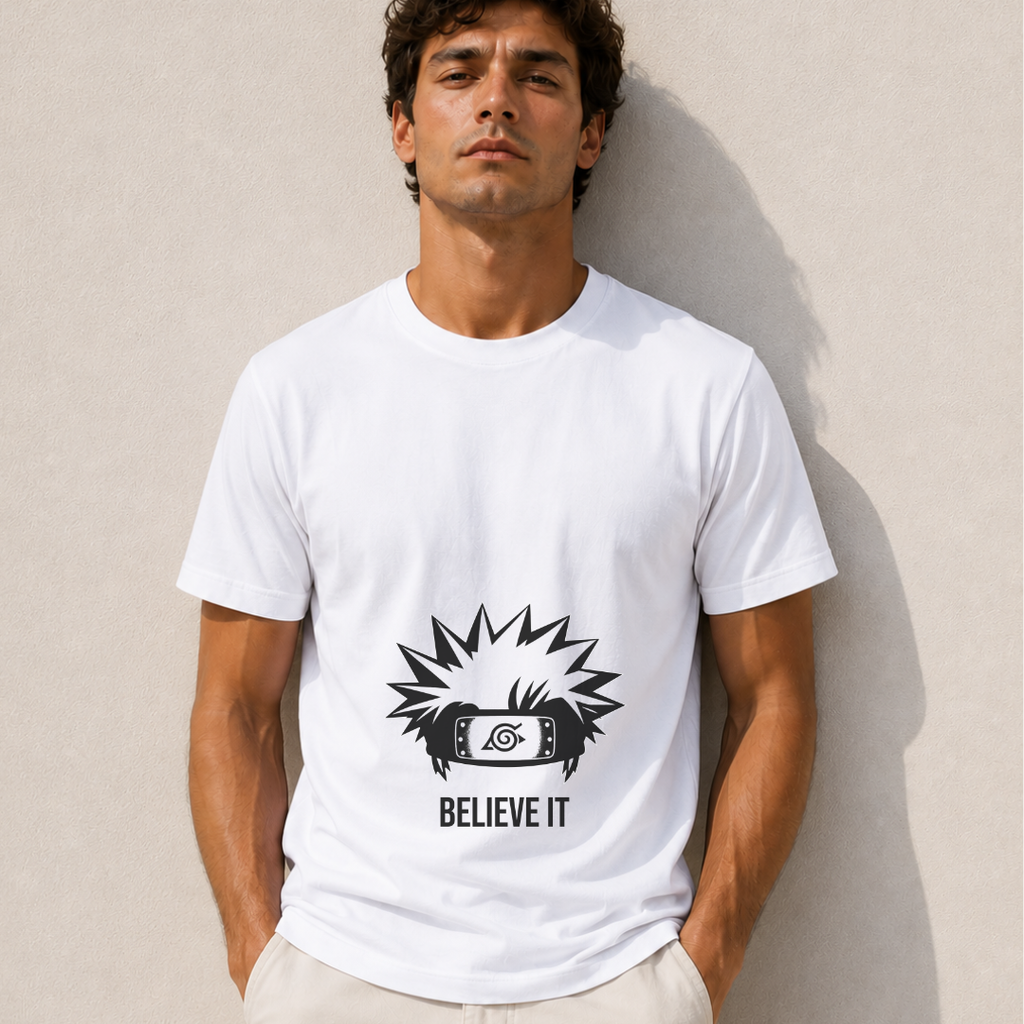 Naruto Oversized Terry Tee - White