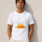 Straw Hat Oversized T-Shirt - Black