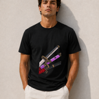 Three Swords Oversized T-Shirt - Black